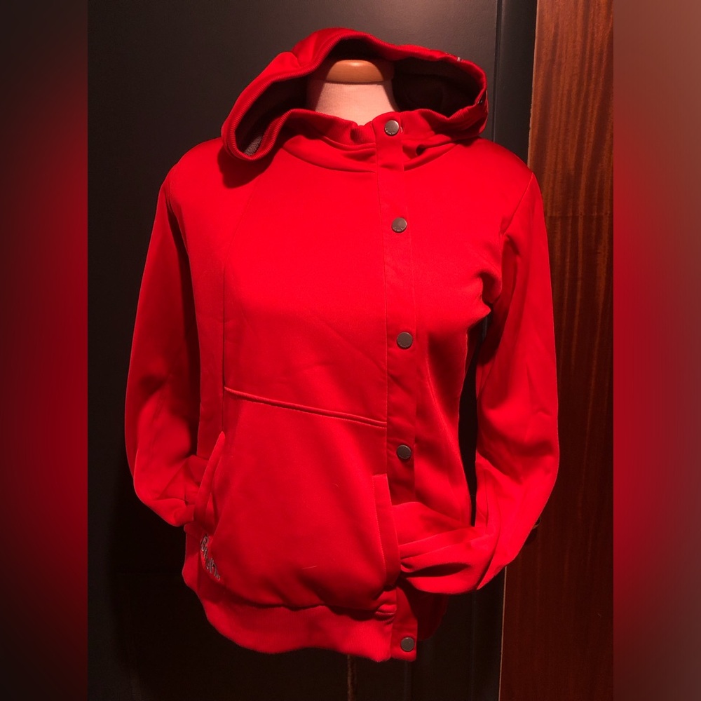 BENCH fleece-lined red hoodie